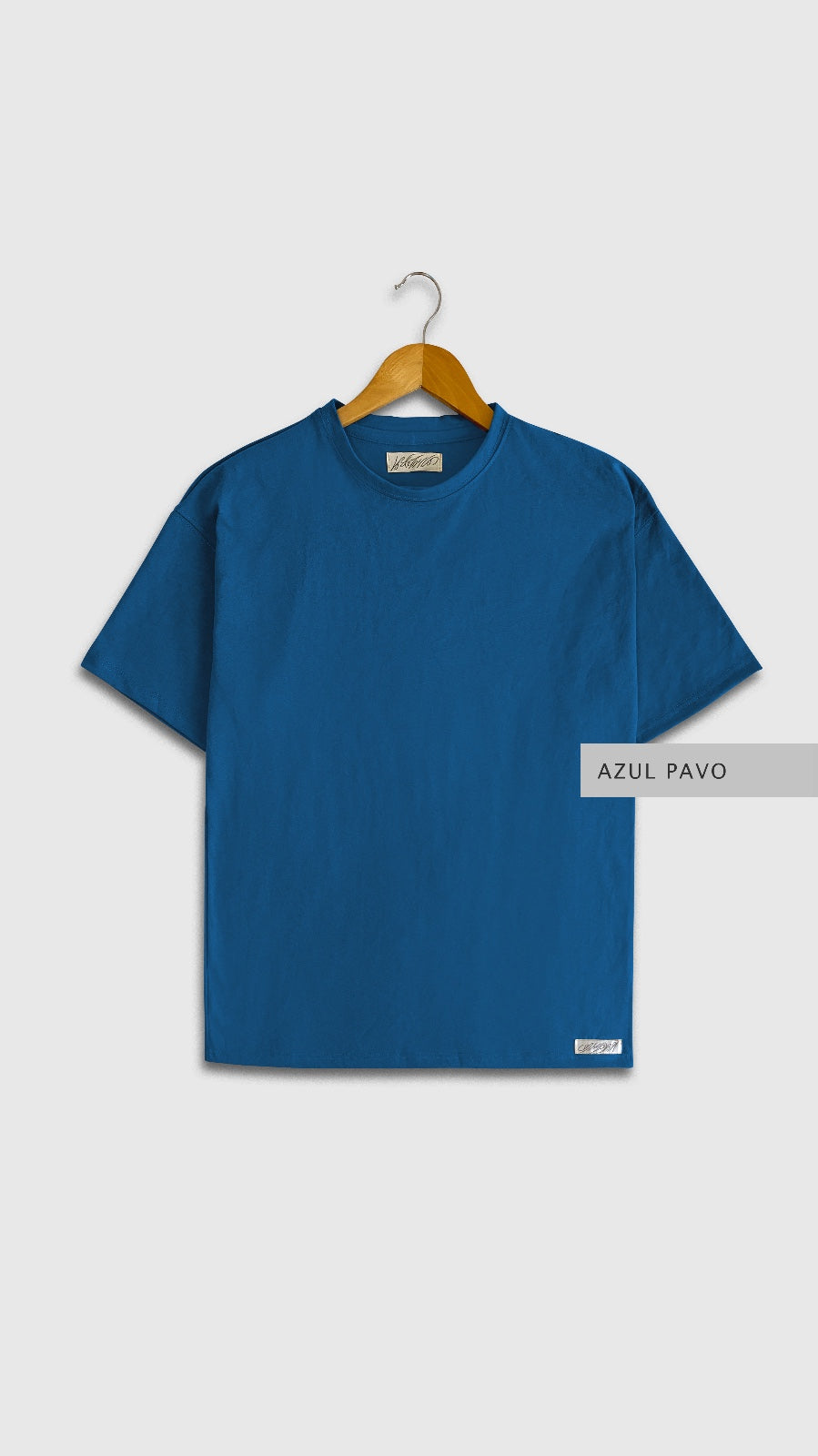 Playera Oversize Azul Pavo