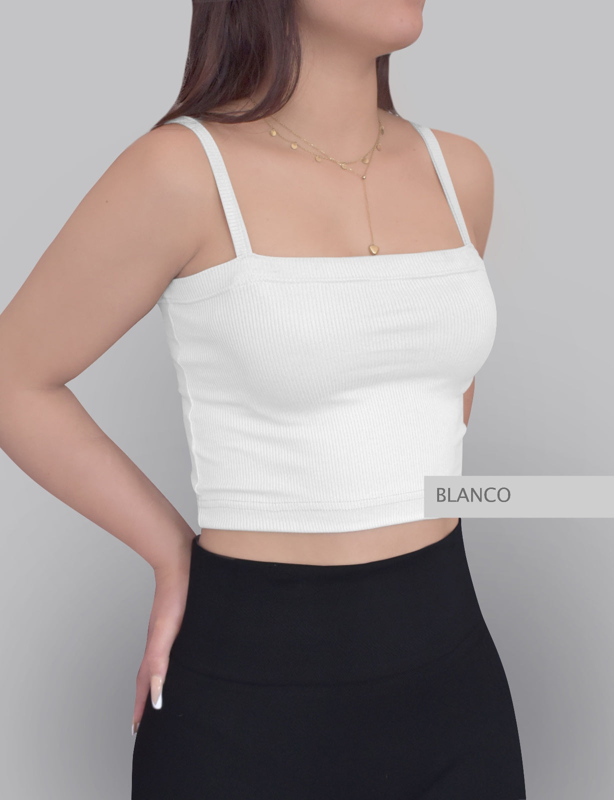 Top blanco de tirantes sale