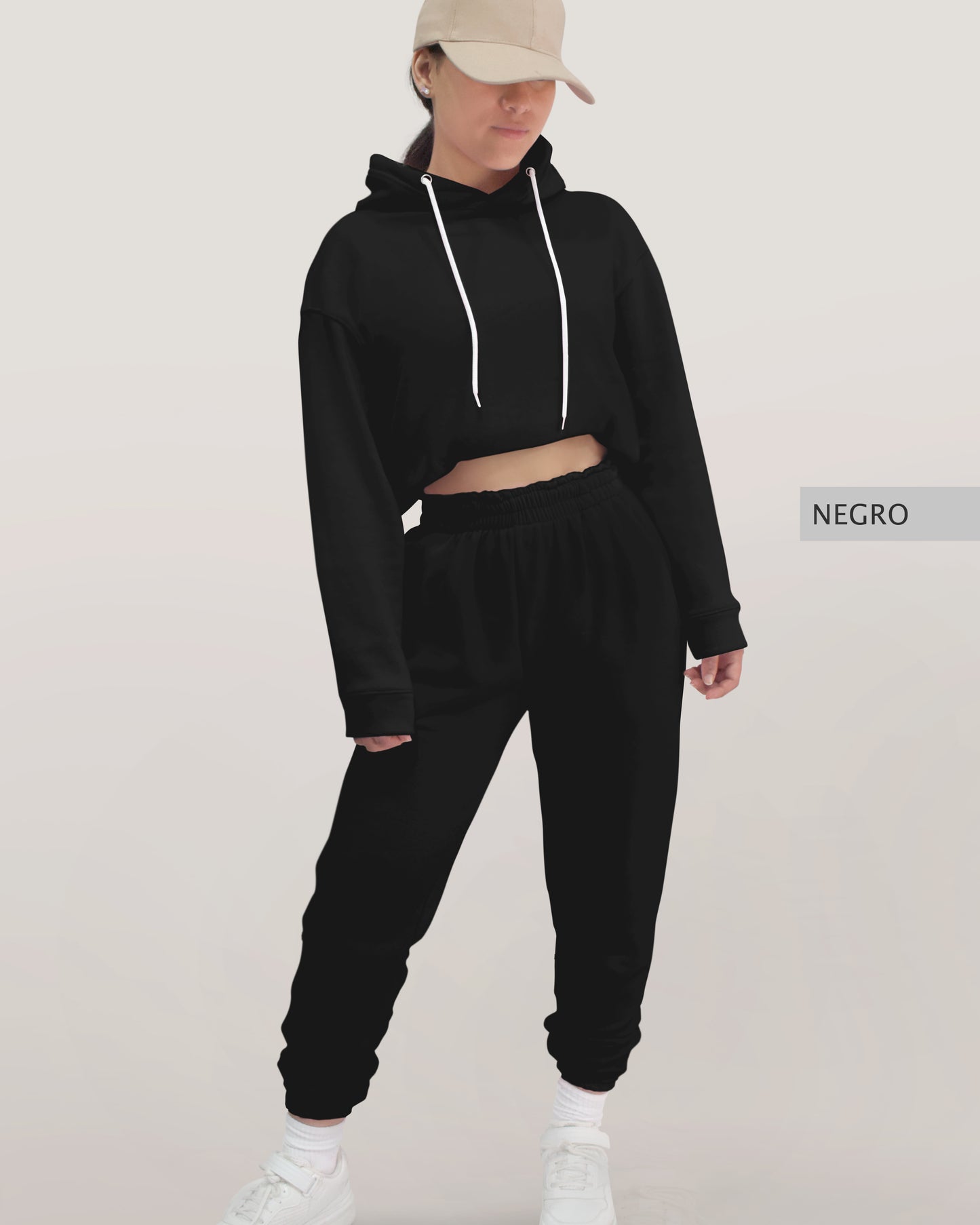 Conjunto Sudadera + Pants Dama Negro