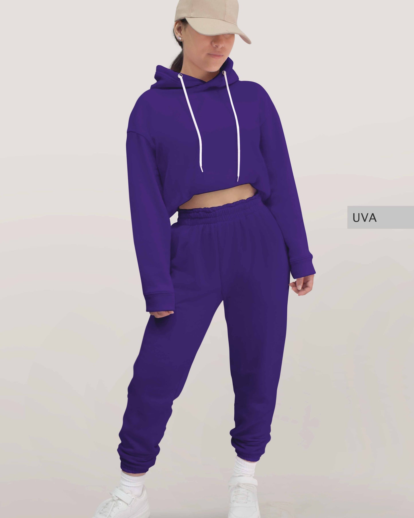 Conjunto Sudadera + Pants Dama Uva
