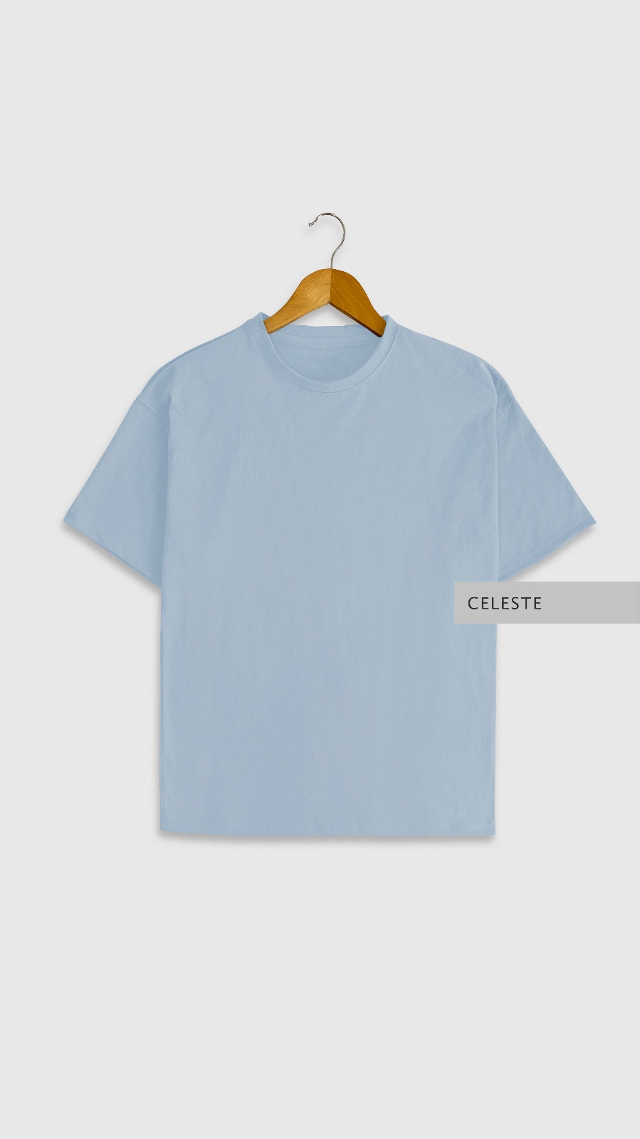 Playera Oversize Celeste