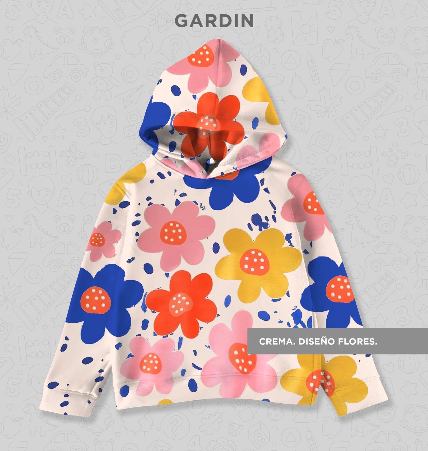 Sudadera de niño con diseño de flores