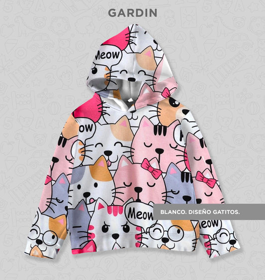 Sudadera de niño con diseño de gatitos