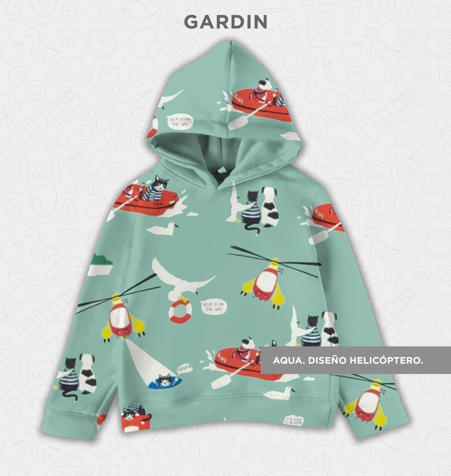 Sudadera de niño con diseño de helicopteros
