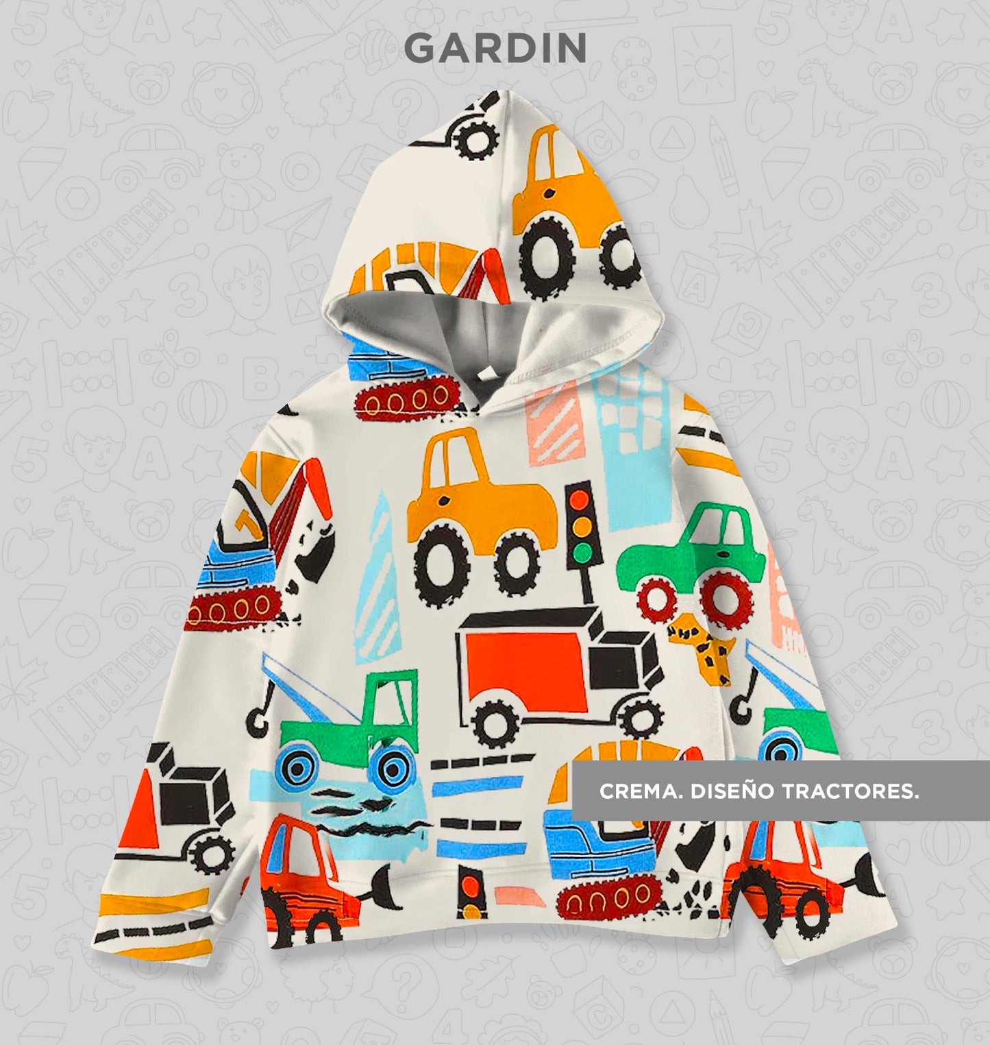 Sudadera de niño con diseño de tractores