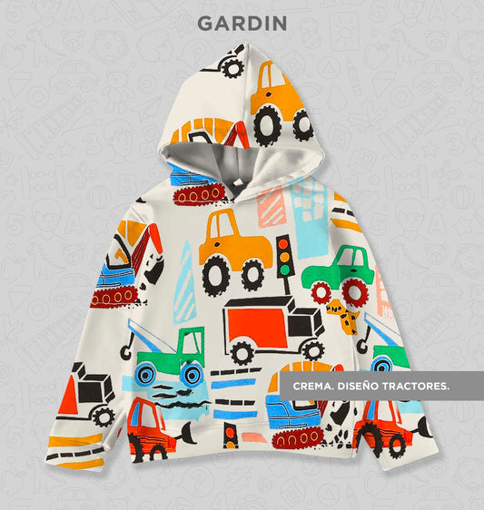 Sudadera de niño con diseño de tractores