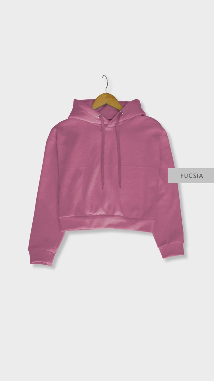 Sudadera Crop Fucsia