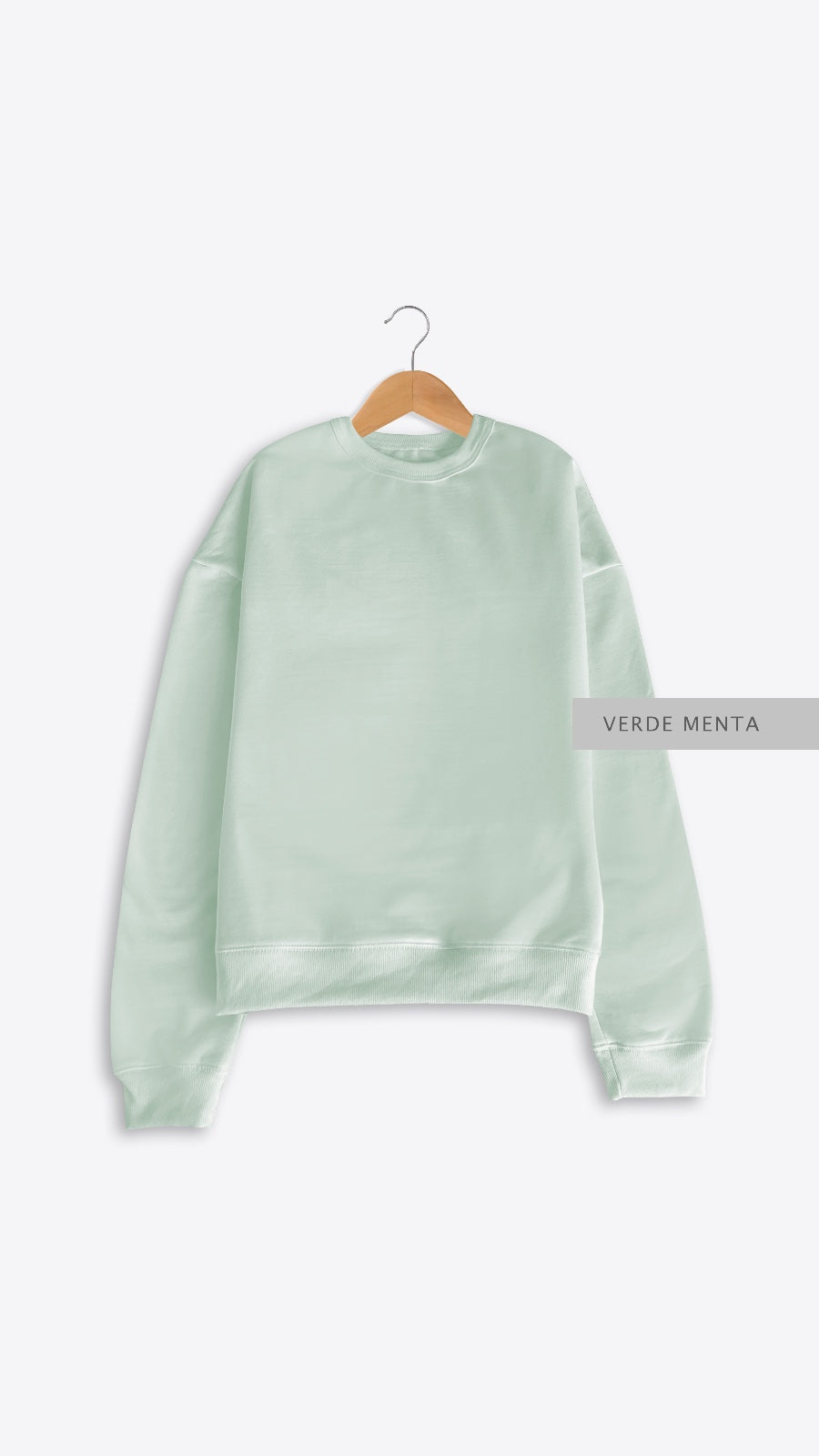 Sudadera Oversize Verde Menta