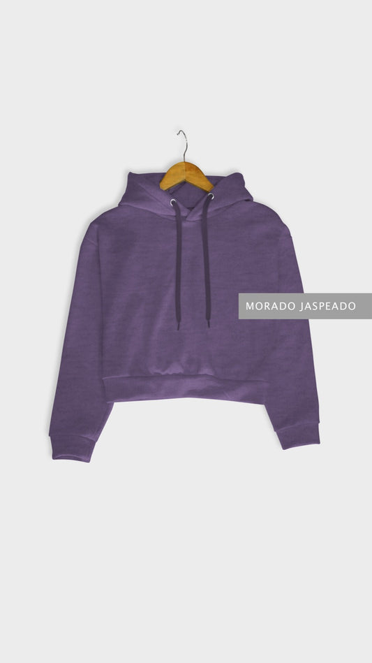 Sudadera Crop Morado