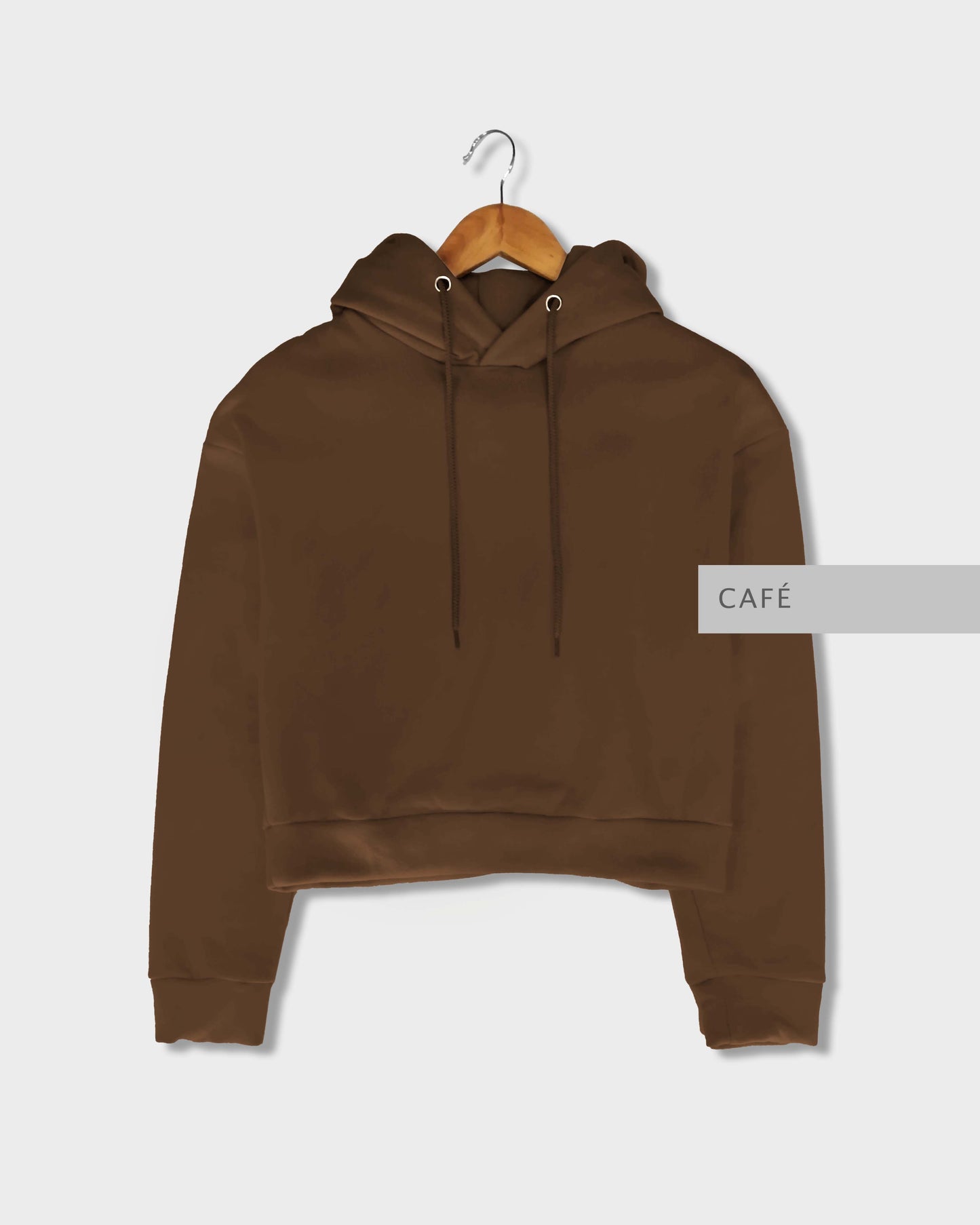 Sudadera Crop Café