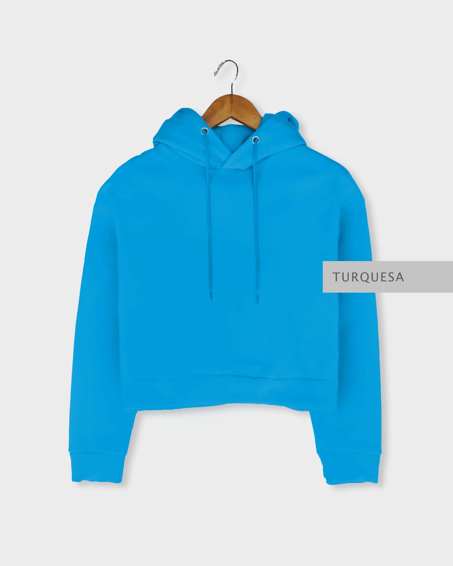Sudadera Crop Turquesa