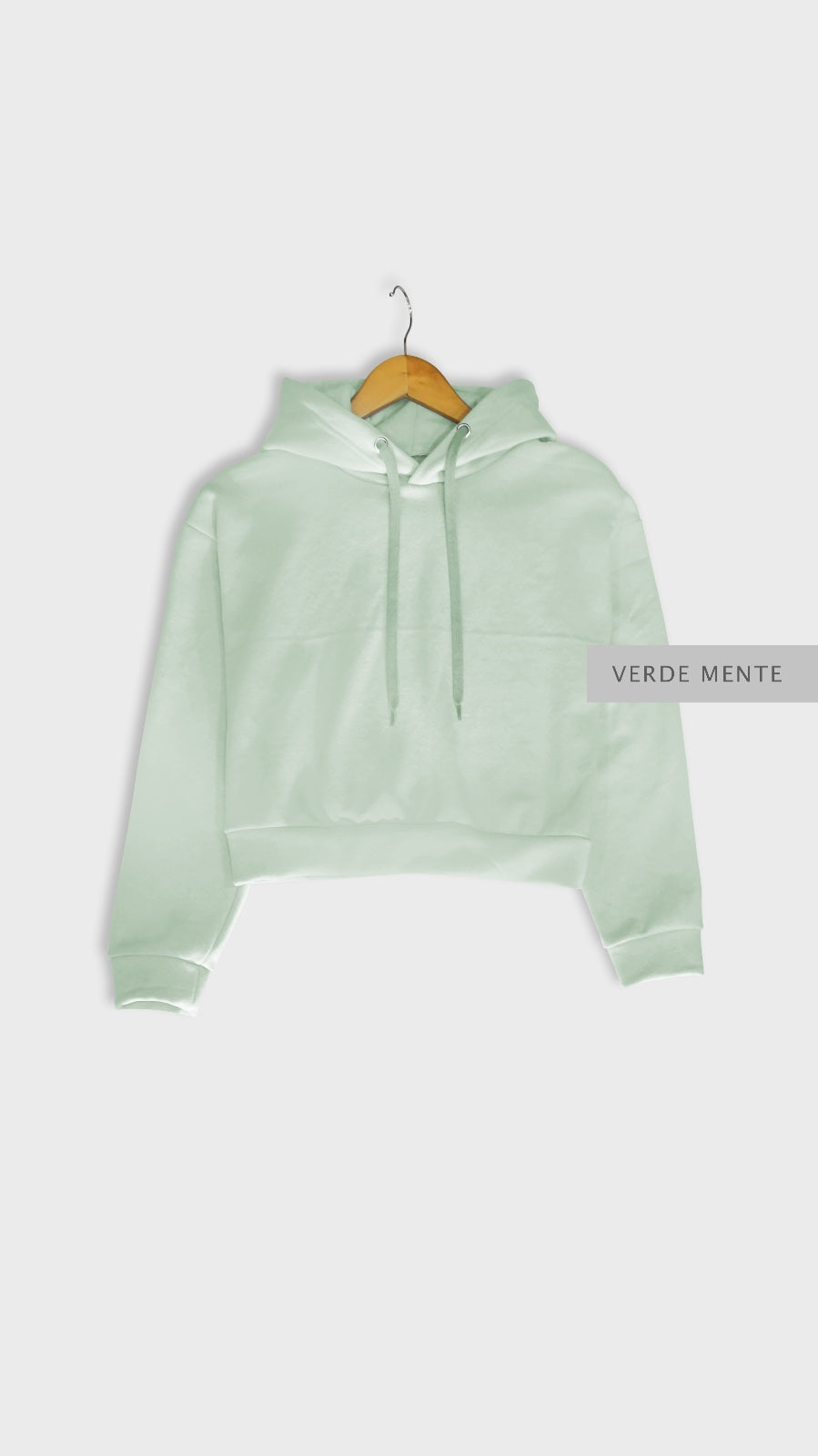 Sudadera Crop Verde Menta