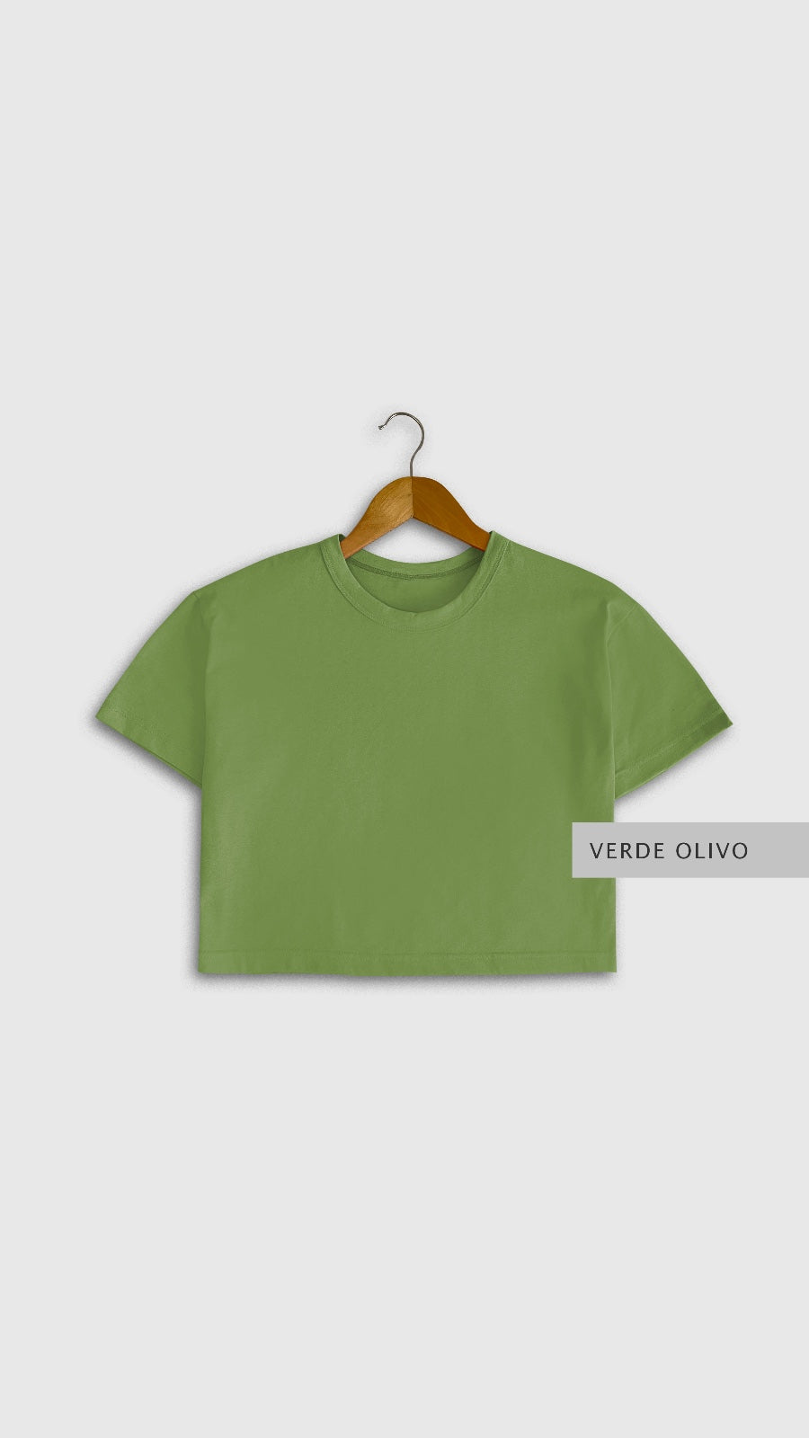 Blusa Crop Verde Olivo