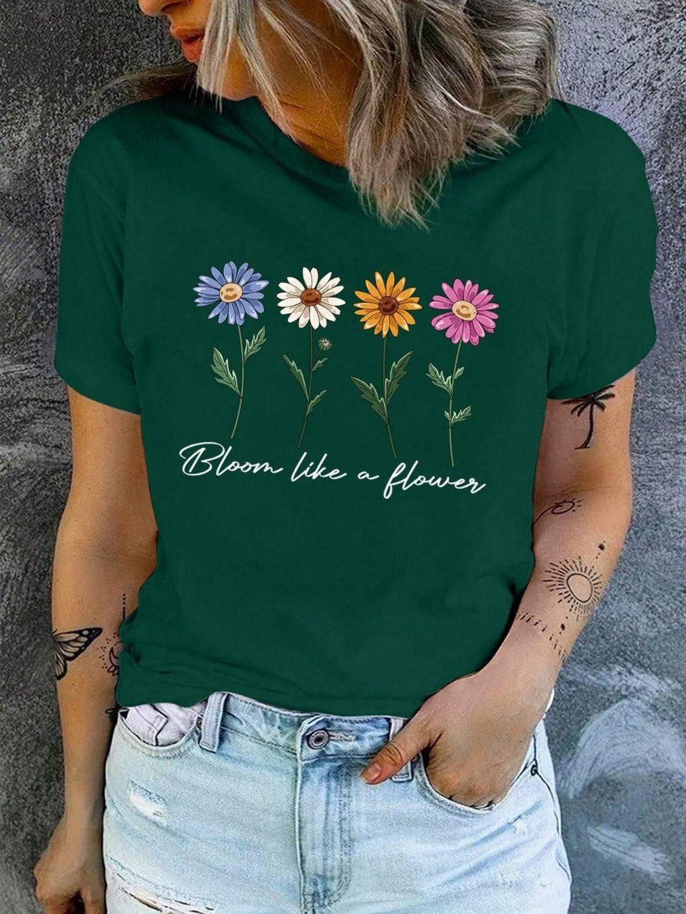 T-Shirt Diseño Bloom Like a Flowers