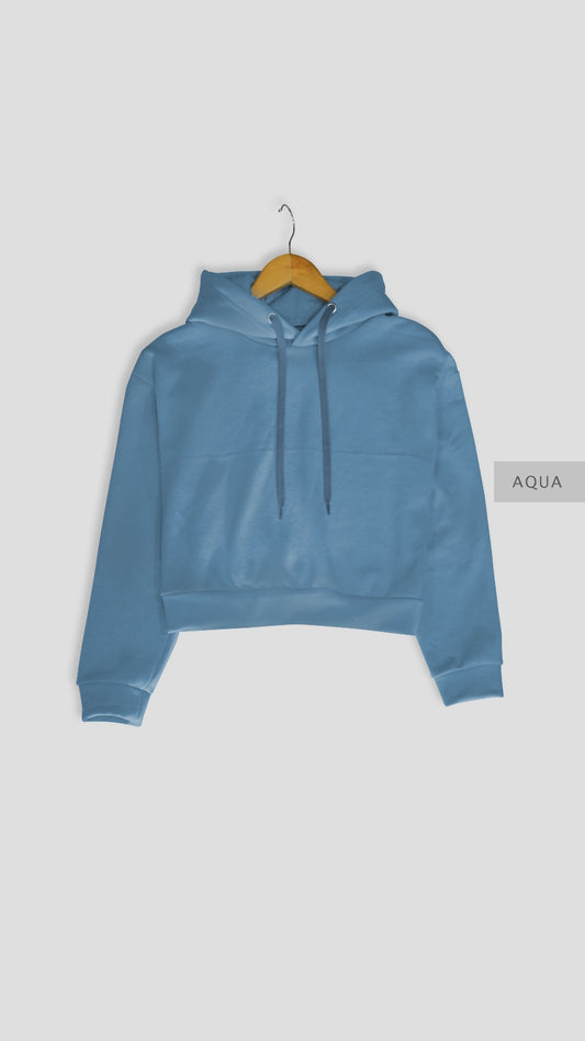 Sudadera Crop Aqua