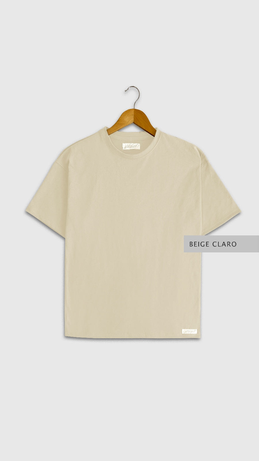 Playera Oversize Beige Claro