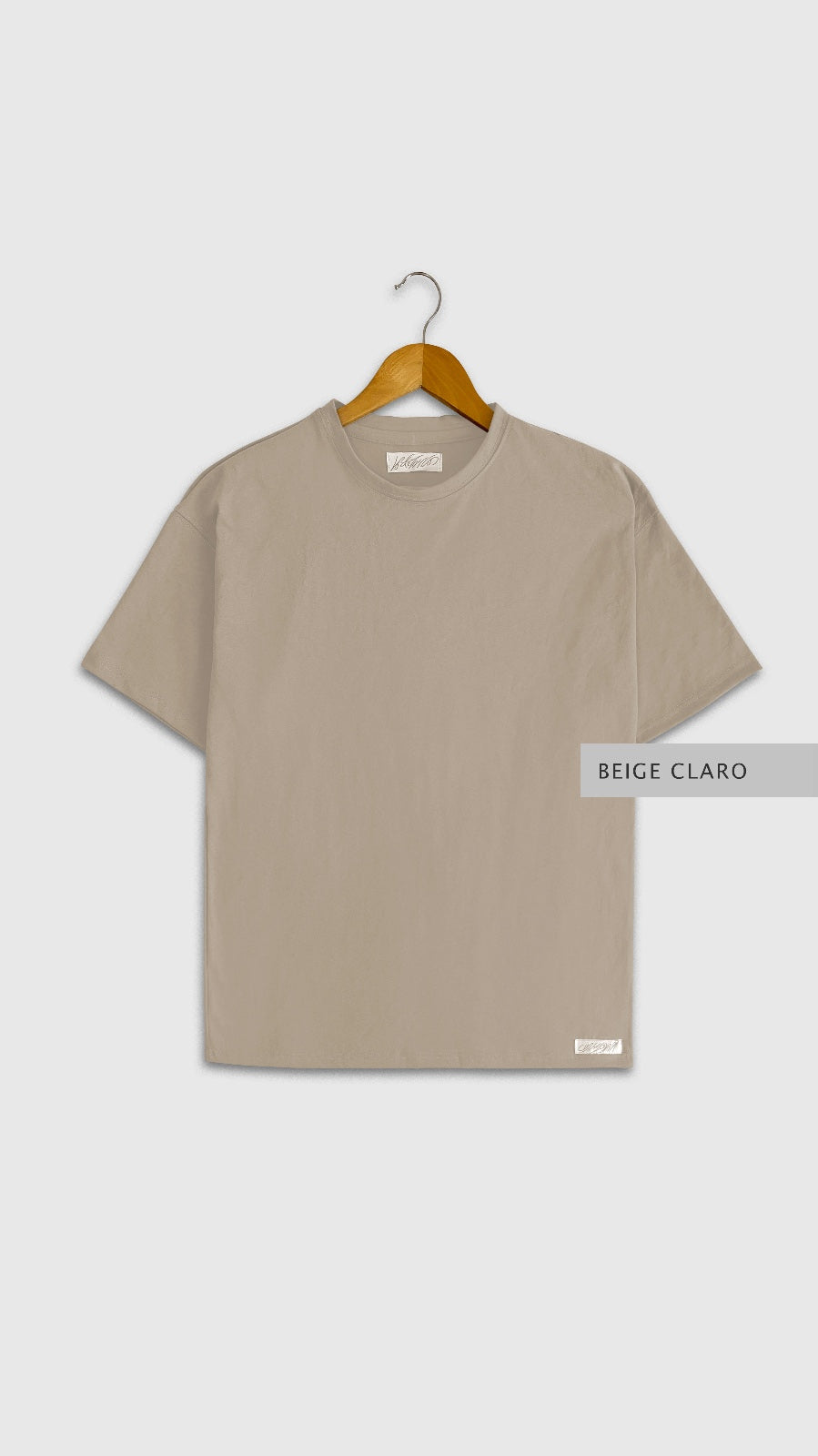 Playera Oversize Beige Claro