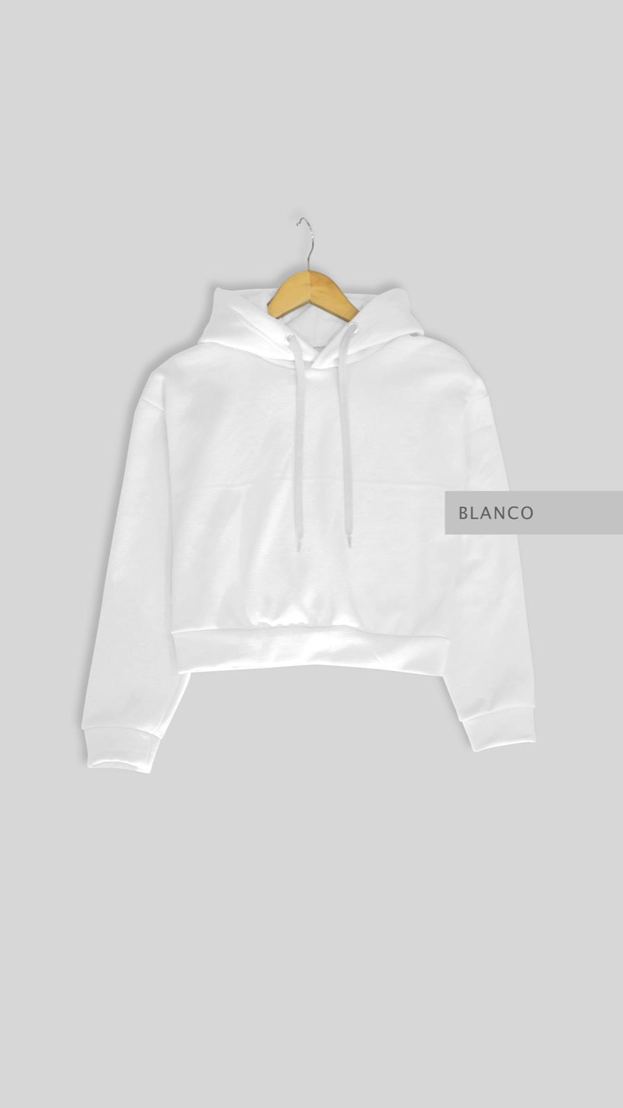 Sudadera Crop Blanca