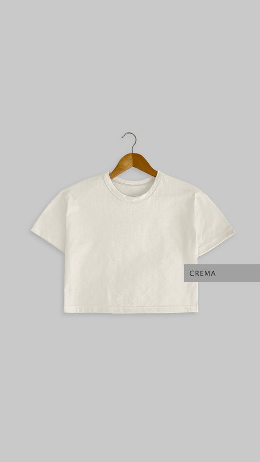 Blusa Crop Crema