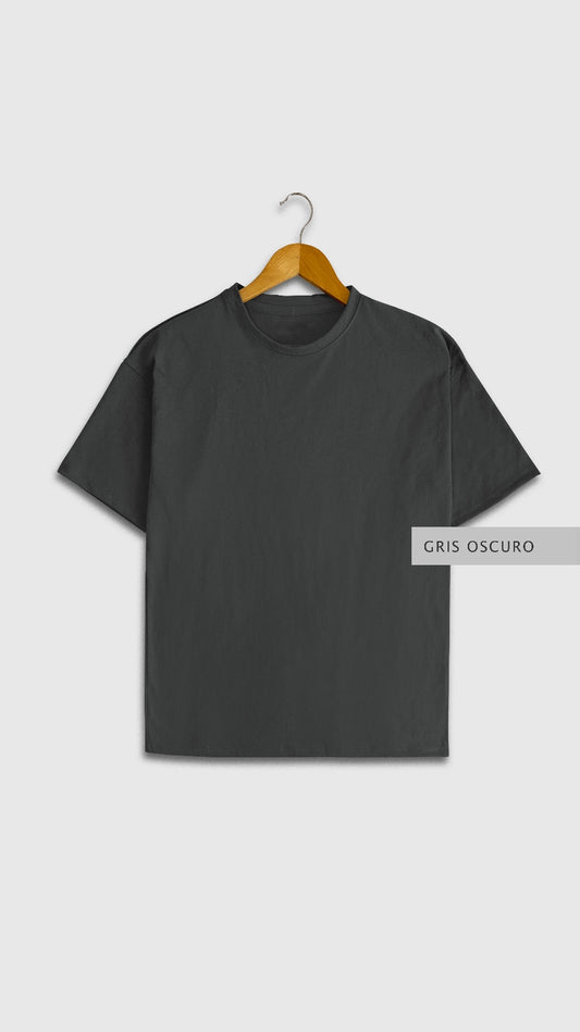 Playera Oversize Gris Oscuro