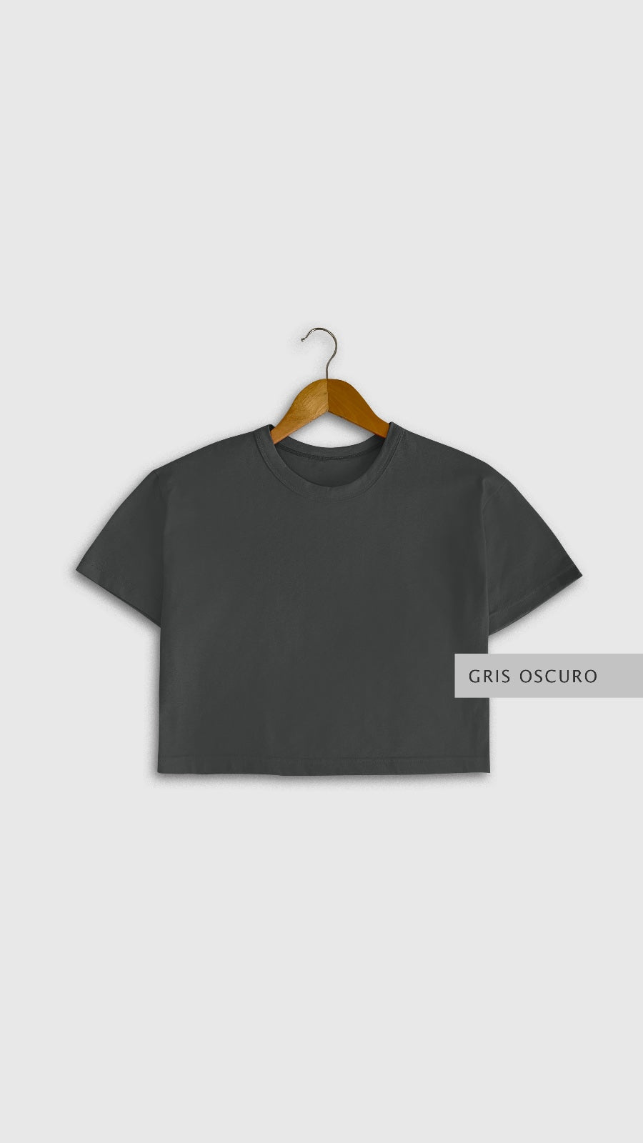 Blusa Crop Gris Oscuro