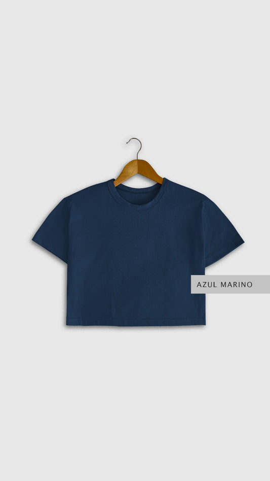 Blusa Crop Azul Marino