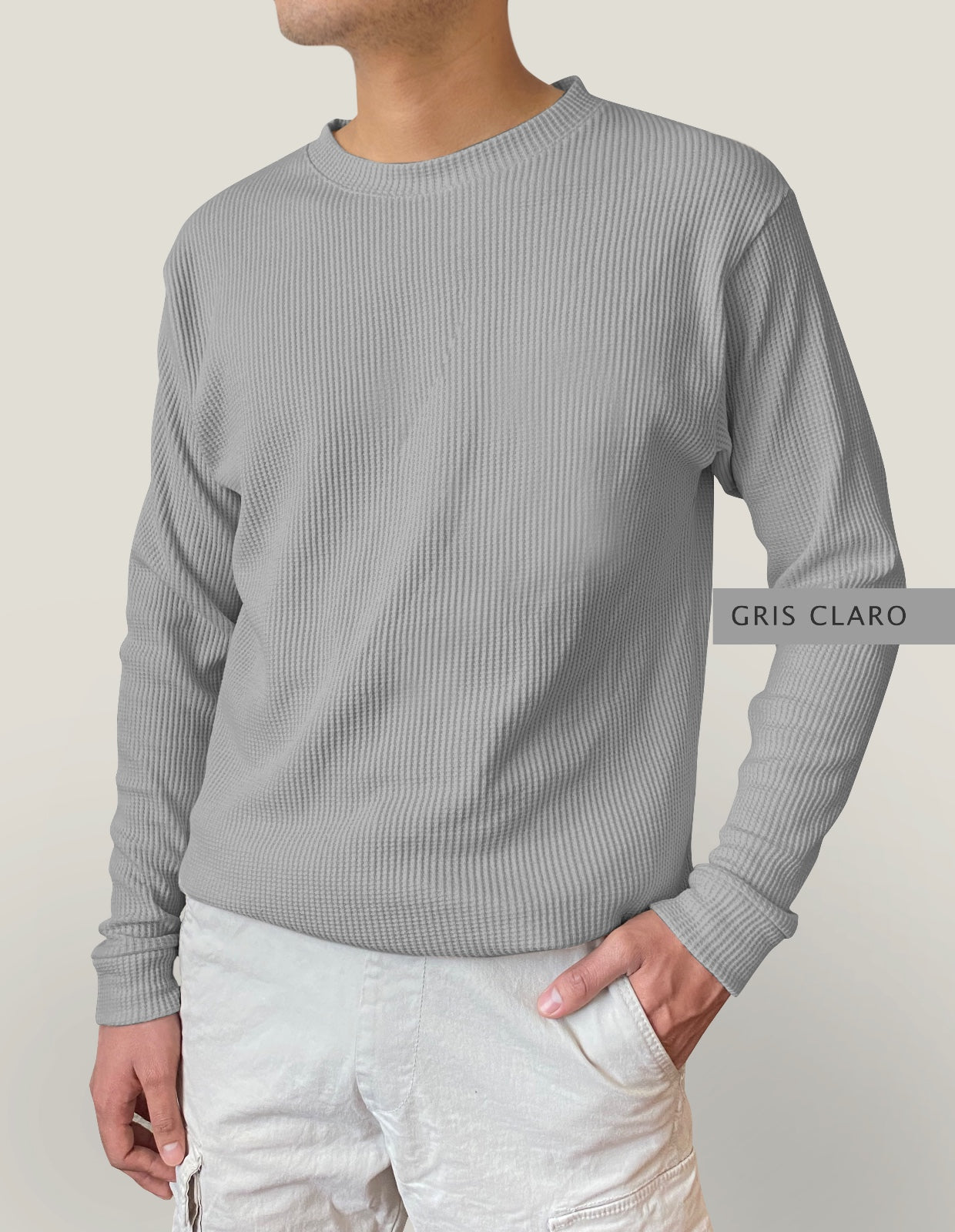 T-Shirt Galleta ML Gris Claro