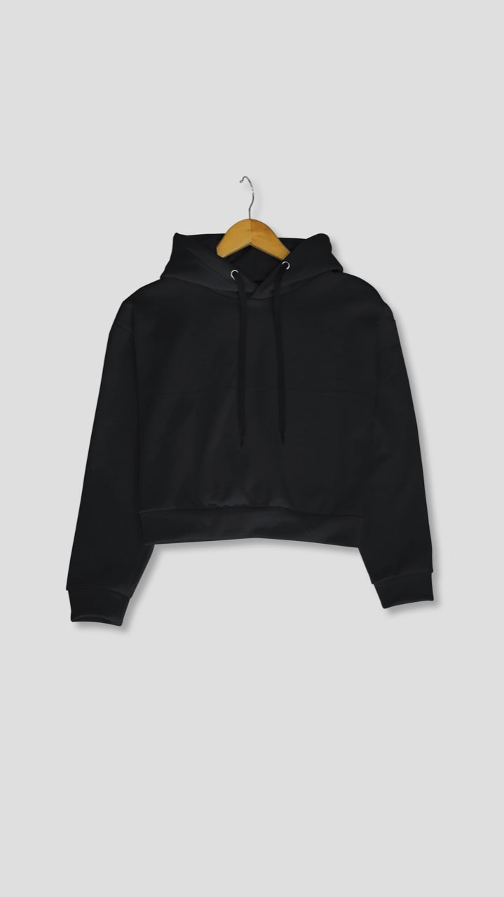 Sudadera Crop Negro