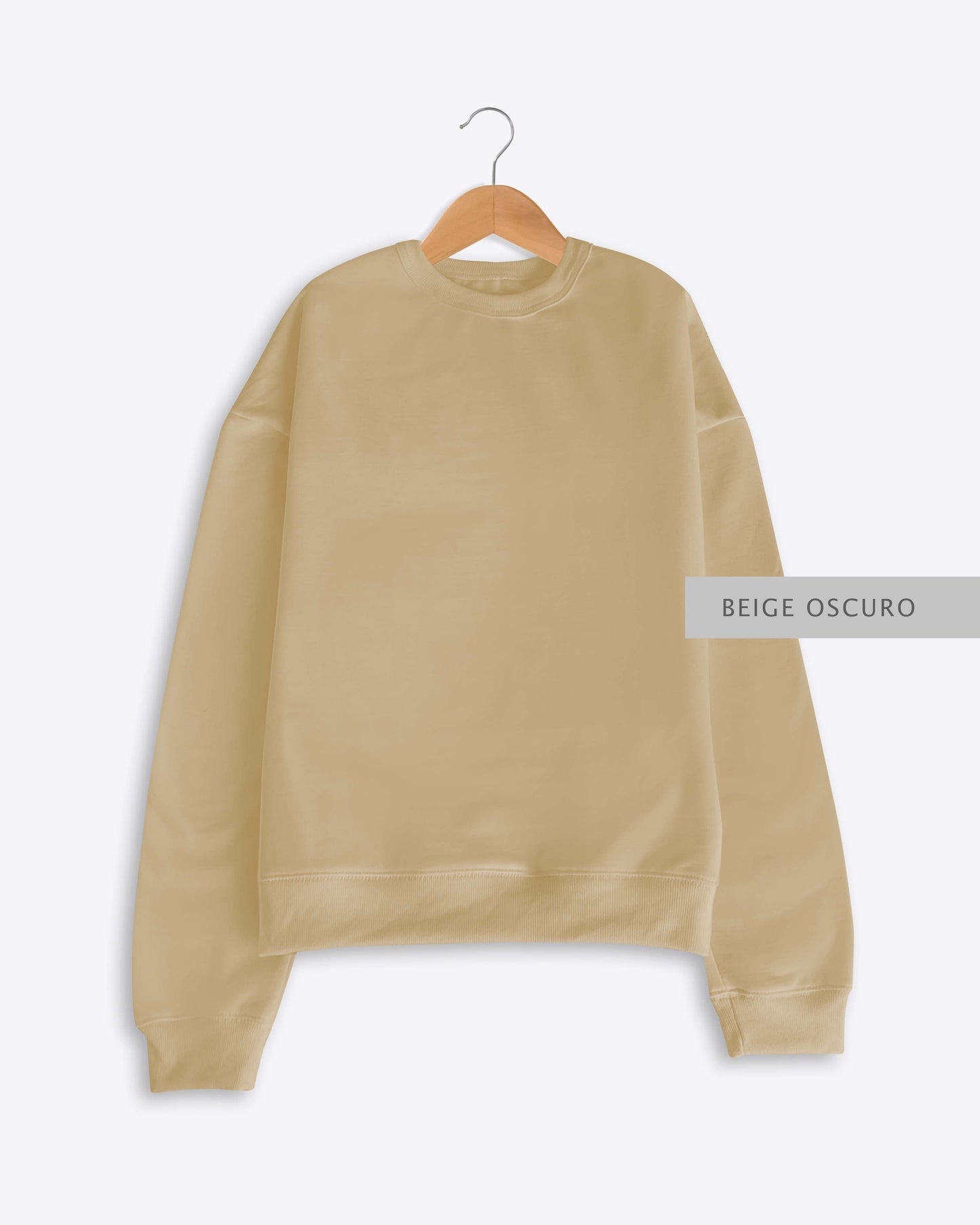 Sudadera Oversize Beige Oscuro