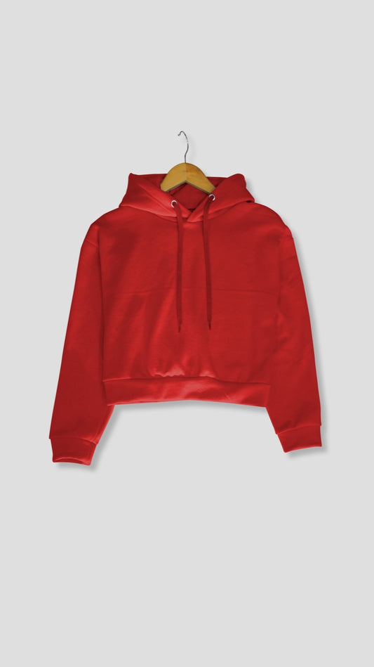 Sudadera Crop Roja