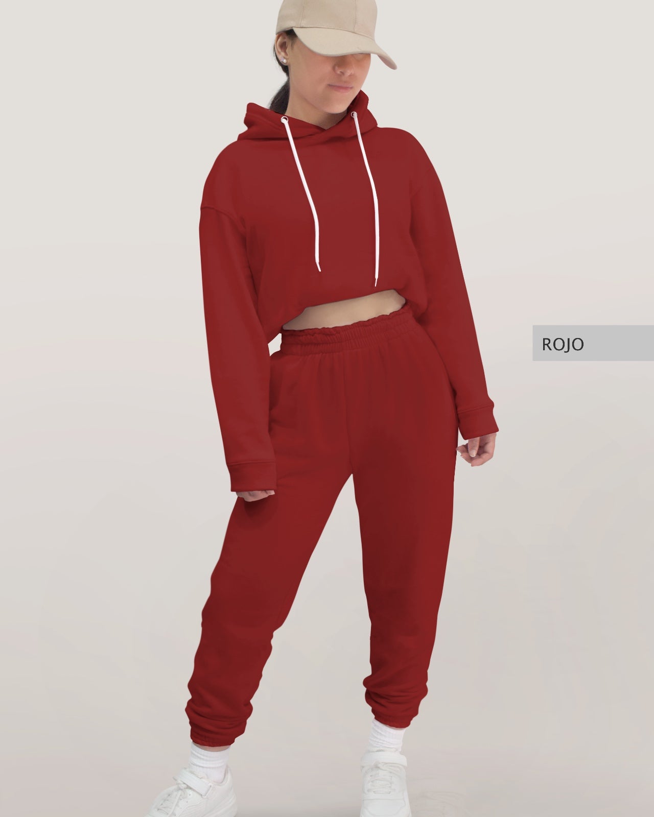 Conjunto Sudadera + Pants Dama Rojo