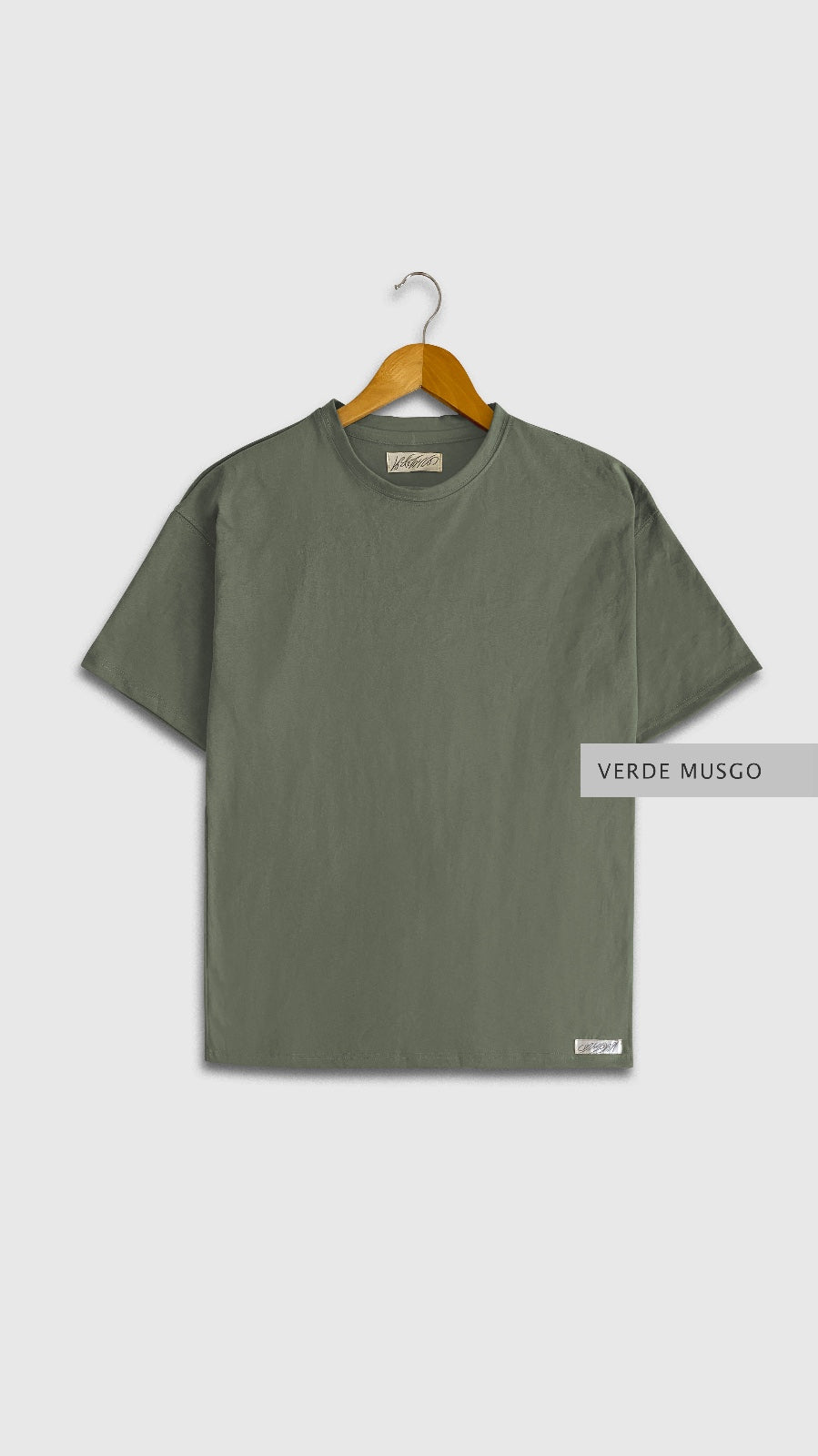 Playera Oversize Verde Musgo