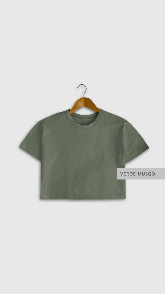 Blusa Crop Verde Musgo