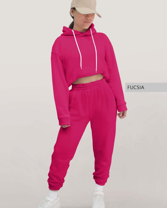 Conjunto Sudadera + Pants Dama Fucsia