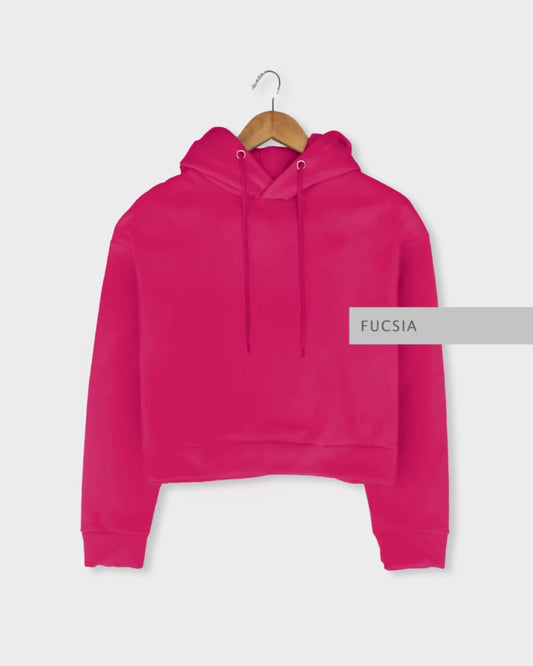 Sudadera Crop Fucsia