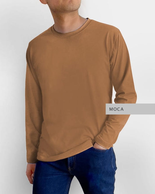 Playera Basic Manga Larga Moca