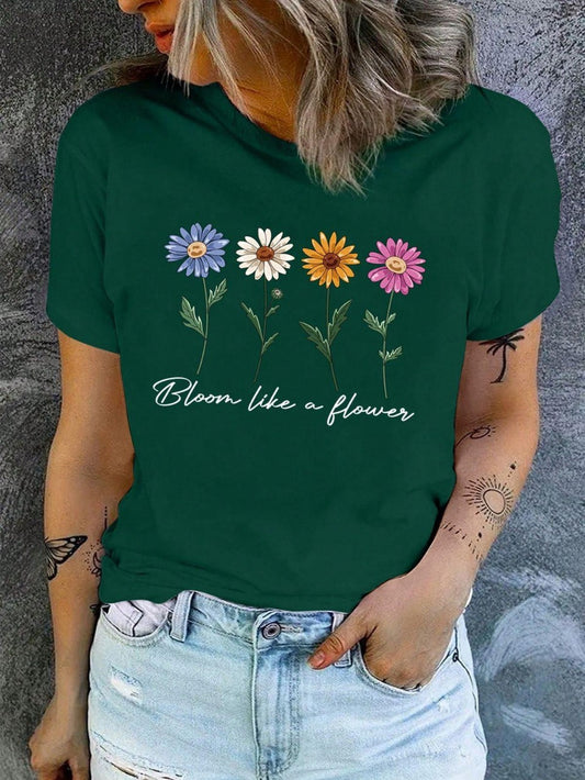 T-Shirt Diseño Bloom Like a Flowers